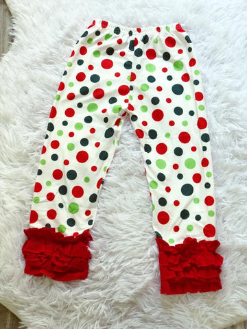 Christmas Polka Dot Icing Pants - Nico Bella Boutique 