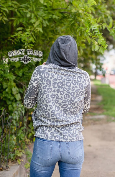 Rodeo Drive Leopard Cowhide Hoodie