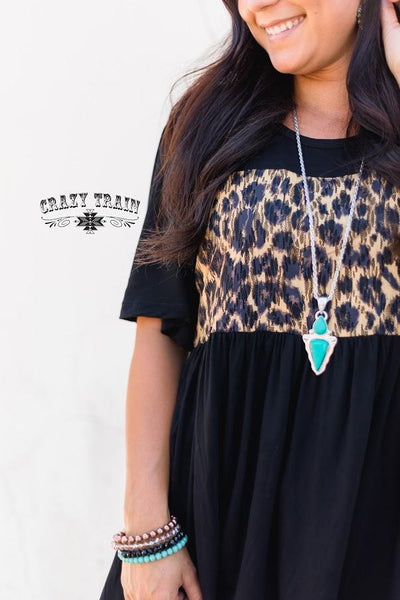 Whitney Wild Top Black and Leopard - Nico Bella Boutique 