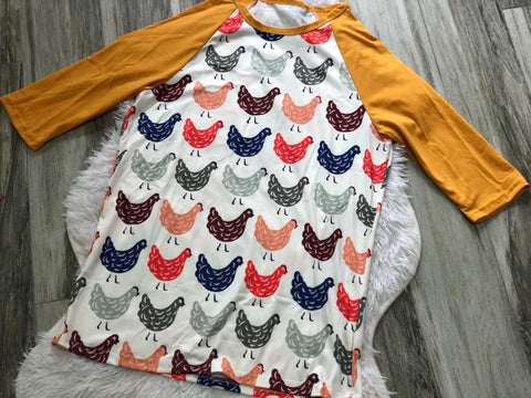 Chicken Raglan - Nico Bella Boutique 