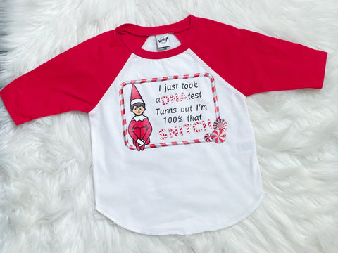 100% That Snitch Elf Graphic Raglan - Nico Bella Boutique 