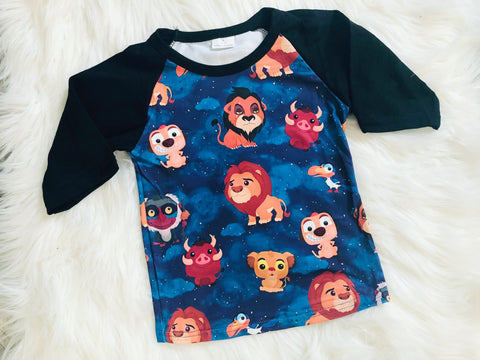 Lion King Raglan - Nico Bella Boutique 