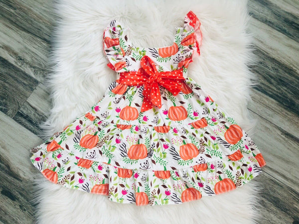 Pumpkin Ultimate Twirl Dress - Nico Bella Boutique 