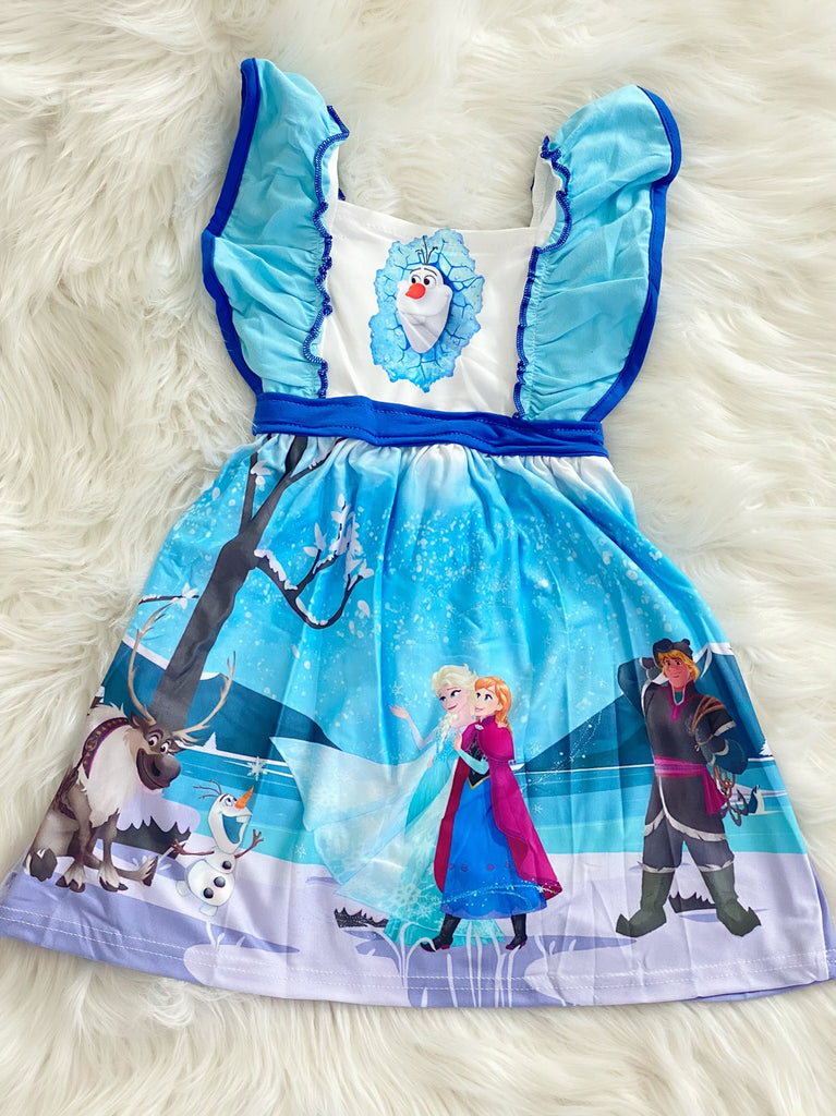 Frozen Princess Panel Dress - Nico Bella Boutique 