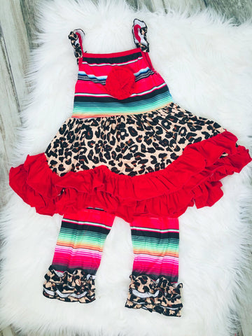 Serape Leopard Capri Set - Nico Bella Boutique 