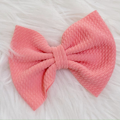 Dusty Mauve Pink Nylon Bow Hair Clip - Nico Bella Boutique 