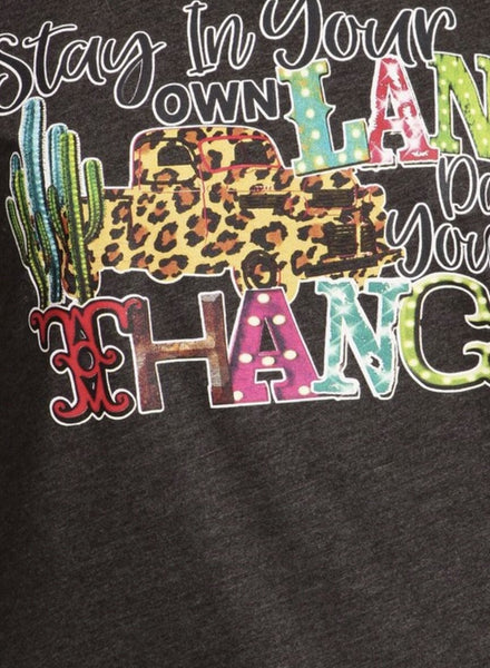 Stay in Your Own Lane Do Your Own Thang Graphic Tee - Nico Bella Boutique 