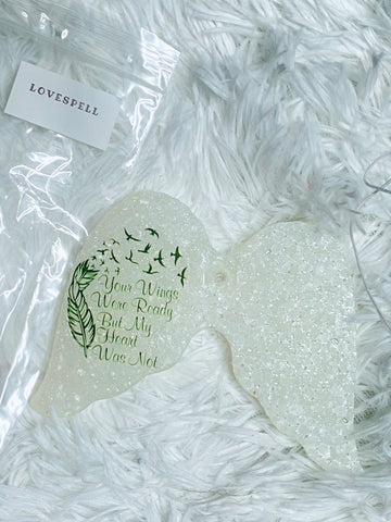 Angel Wings Freshie - Your wings were ready but my heart was not - Lovespell Scent