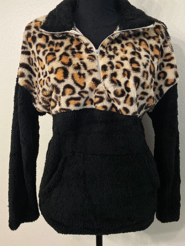 Leopard and Black Sherpa - Nico Bella Boutique 