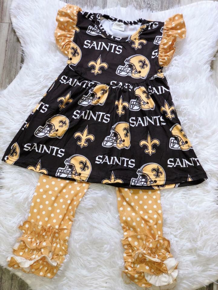 Saints Girls Pant Set - Nico Bella Boutique 