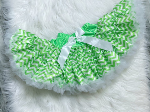 Lime Green Chevron Pettiskirt - Nico Bella Boutique 