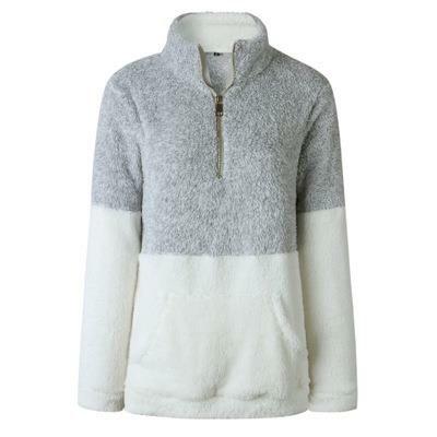 Women’s Light Grey Color Block Sherpas - Nico Bella Boutique 