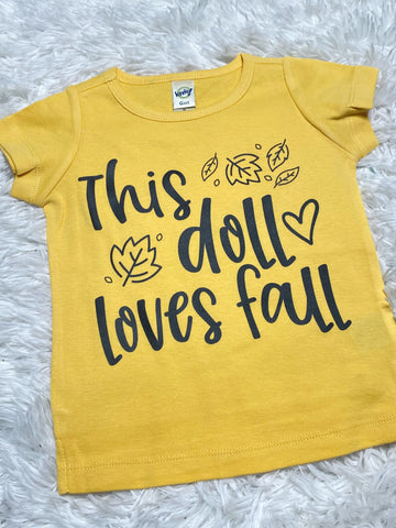 This Doll Loves Fall Yellow Shirt