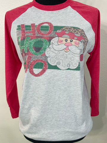 Ho Ho Ho Santa Raglan - Nico Bella Boutique 