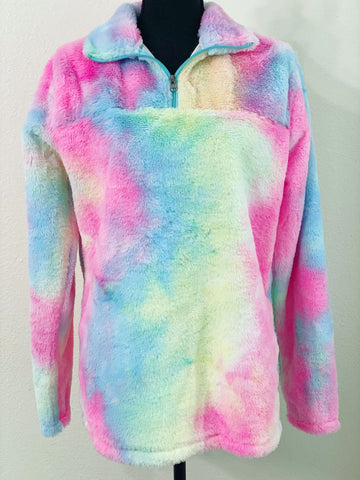 Rainbow Tie-Dye Sherpas - Nico Bella Boutique 