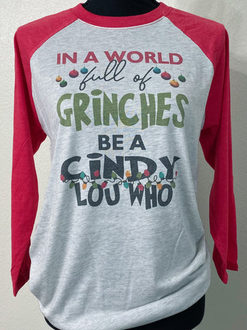 Be a Cindy Lou Who Raglan - Nico Bella Boutique 