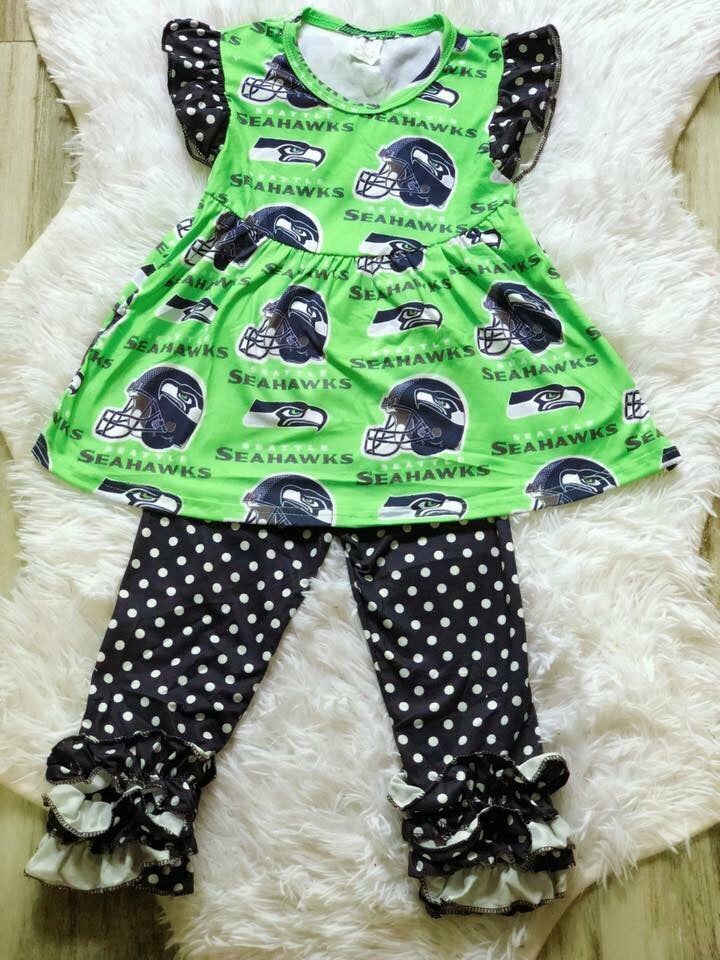 Seahawks Girls Pant Set - Nico Bella Boutique 