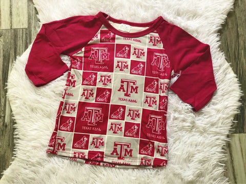 Texas A&M Unisex Raglans - Nico Bella Boutique 