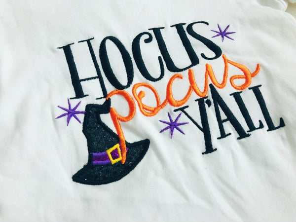 Hocus Pocus Y'all Embroidered Applique Shirt - Nico Bella Boutique 