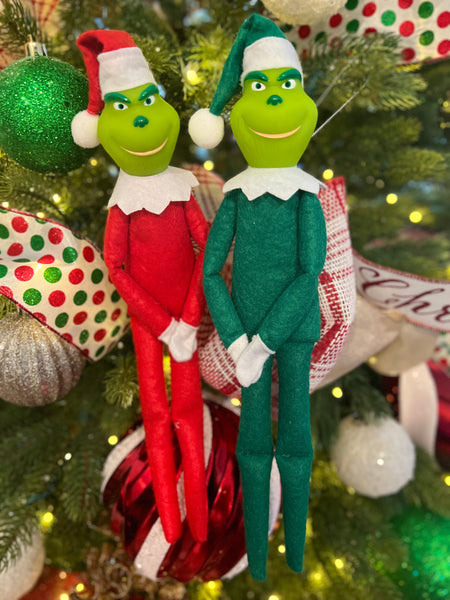 Grinch Elf on the Shelf Christmas Elf Doll