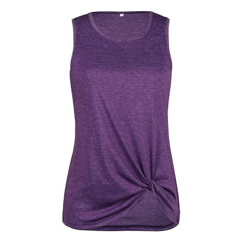 Purple Twist Hem Tank - Nico Bella Boutique 