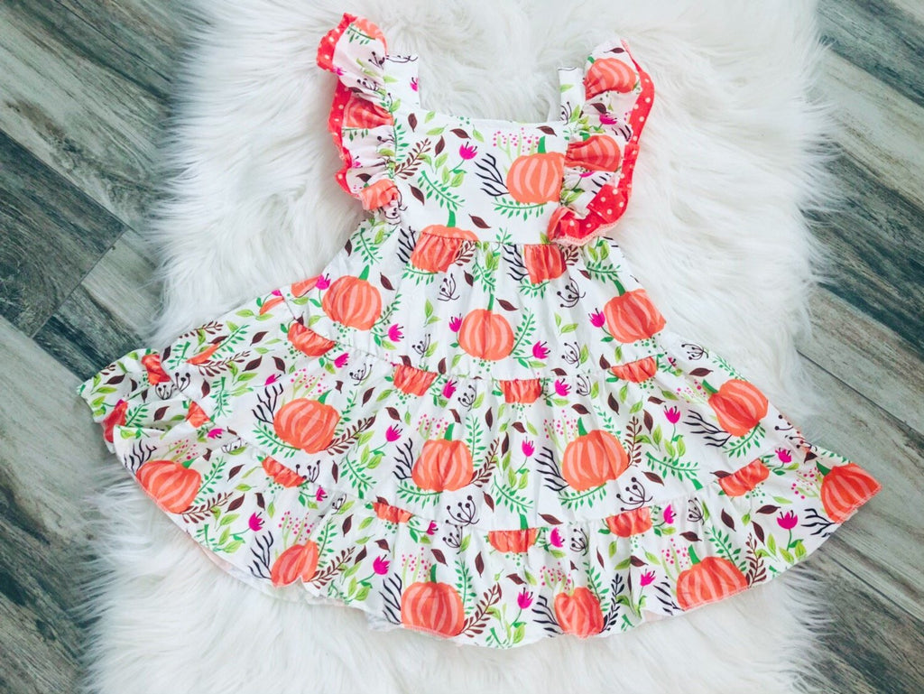 Pumpkin Ultimate Twirl Dress - Nico Bella Boutique 