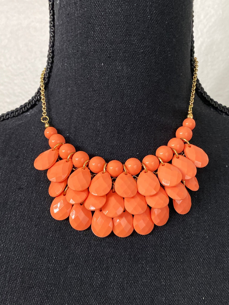 Coral Orange Girls Teardrop Necklace - Nico Bella Boutique 