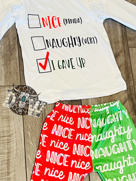 Naughty Nice Christmas Outfit