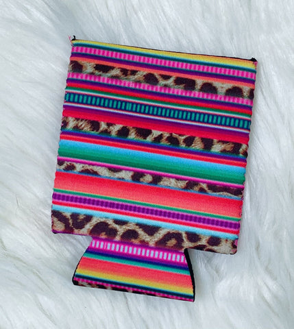 Leopard Serape Can Koozie - Nico Bella Boutique 