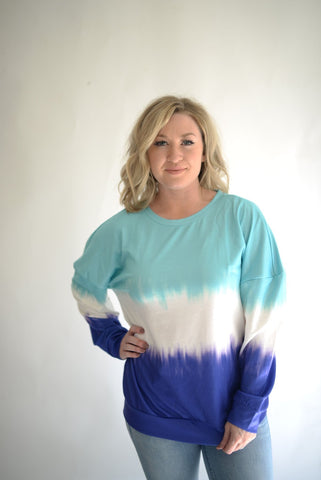 Tie Dye Ombre Pull Over - Nico Bella Boutique 