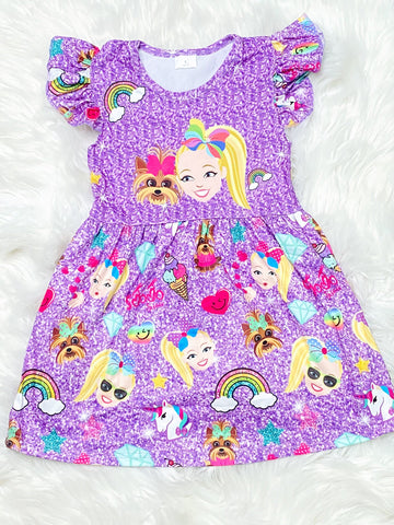 JoJo Siwa Purple Pearl Dress - Nico Bella Boutique 