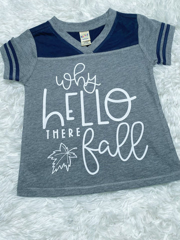 Why Hello There Fall Short Sleeve Raglan