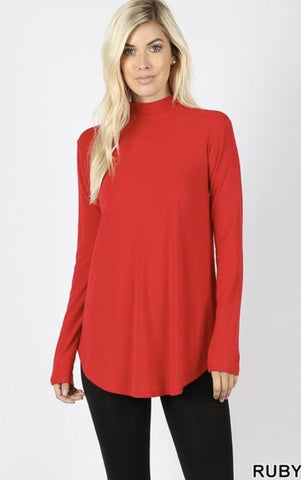 Women’s Ruby Mock Neck Top - Nico Bella Boutique 