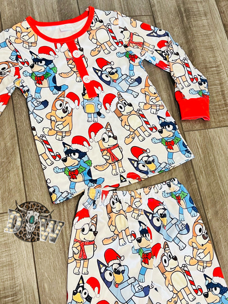 Bluey Christmas Pajama Set