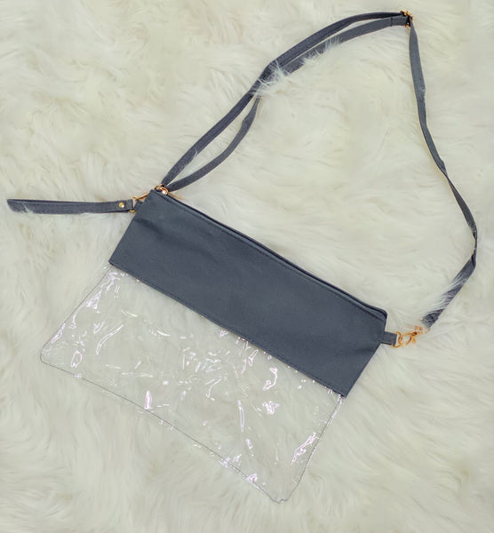 Grey Stadium Crossbody Bag - Nico Bella Boutique 