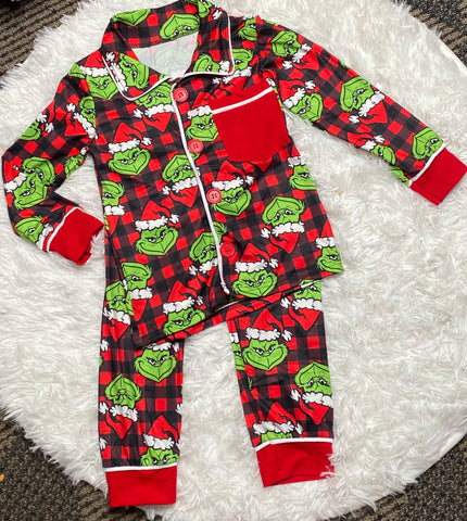 Dallas Cowboys Tis The Season Grinch Pajamas Set - Banantees