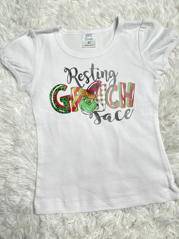 Resting Grinch Face Girls Shirt