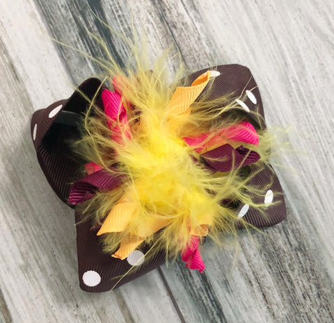 Feather Cork Fall Bow - Nico Bella Boutique 