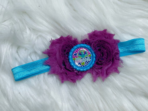 Be You - tiful Peacock Shabby Headband - Nico Bella Boutique 