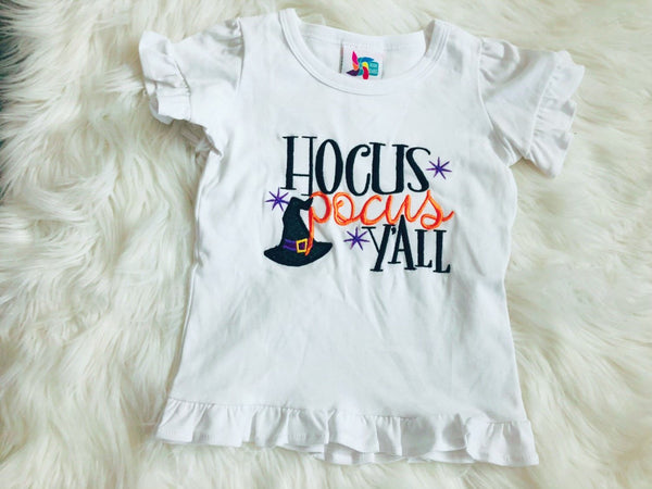 Hocus Pocus Y'all Embroidered Applique Shirt - Nico Bella Boutique 