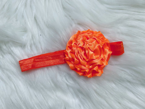 Orange Rose Flower Headband - Nico Bella Boutique 
