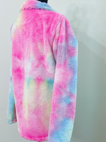 Rainbow Tie-Dye Sherpas - Nico Bella Boutique 