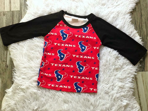 Texans Unisex Raglan - Nico Bella Boutique 