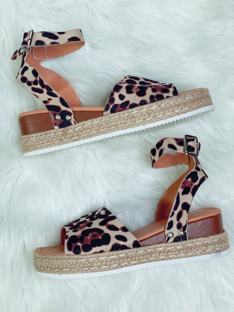 Leopard Platform Sandals - Nico Bella Boutique 