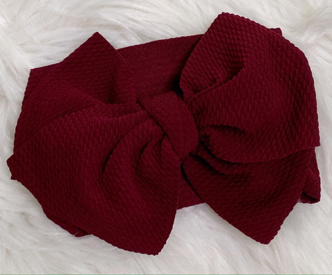 Wine Head Wrap Bow Headband - Nico Bella Boutique 