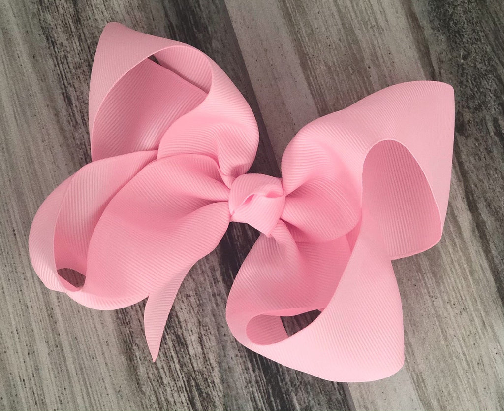 Light Pink Girls Hair Bow - Nico Bella Boutique 