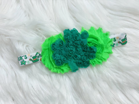 Clover St. Patrick's Shabby Headband - Nico Bella Boutique 