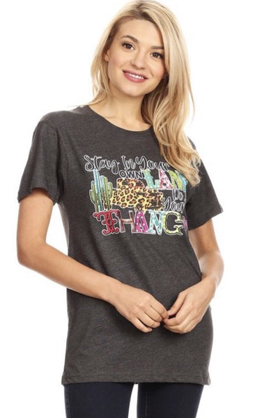 Stay in Your Own Lane Do Your Own Thang Graphic Tee - Nico Bella Boutique 