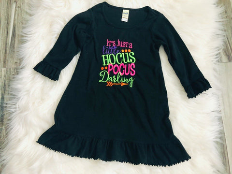 It's Just a Little Hocus Pocus Darling Embroidered Ruffle Dress - Nico Bella Boutique 