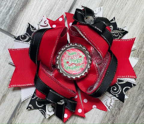 Have Yourself a Merry Little Christmas Hair Bow - Nico Bella Boutique 